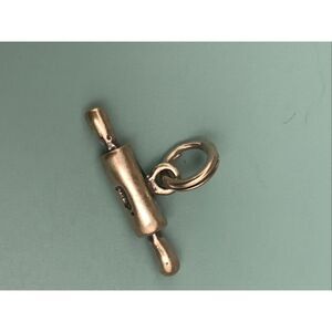 Rolling Pin Sterling Silver Jewelry Charm #baking #kitchen